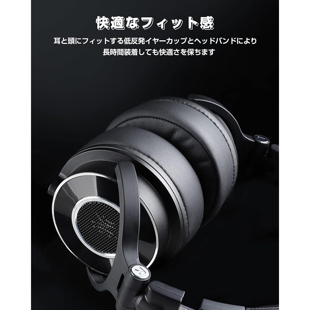 OneOdio Monitor 60 Studio Monitor Headphones: Wired, Closed-back, Hi-Res Audio Compatible, Over-Ear, Detachable Cable (3 included), Single-Ear Monitor