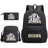 X Three-piece Schoolbag Printed Breathable Practical Backpack Large Capacity Oxford Bag