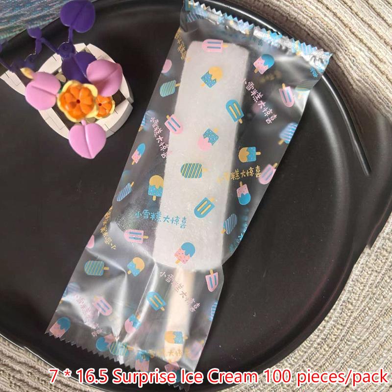 

100 шт. мультяшный упаковочный пакет для мороженого на палочке Diy одноразовый пластиковый защитный чехол для мороженого на палочке для хранения пищевых пакетов для мороженого