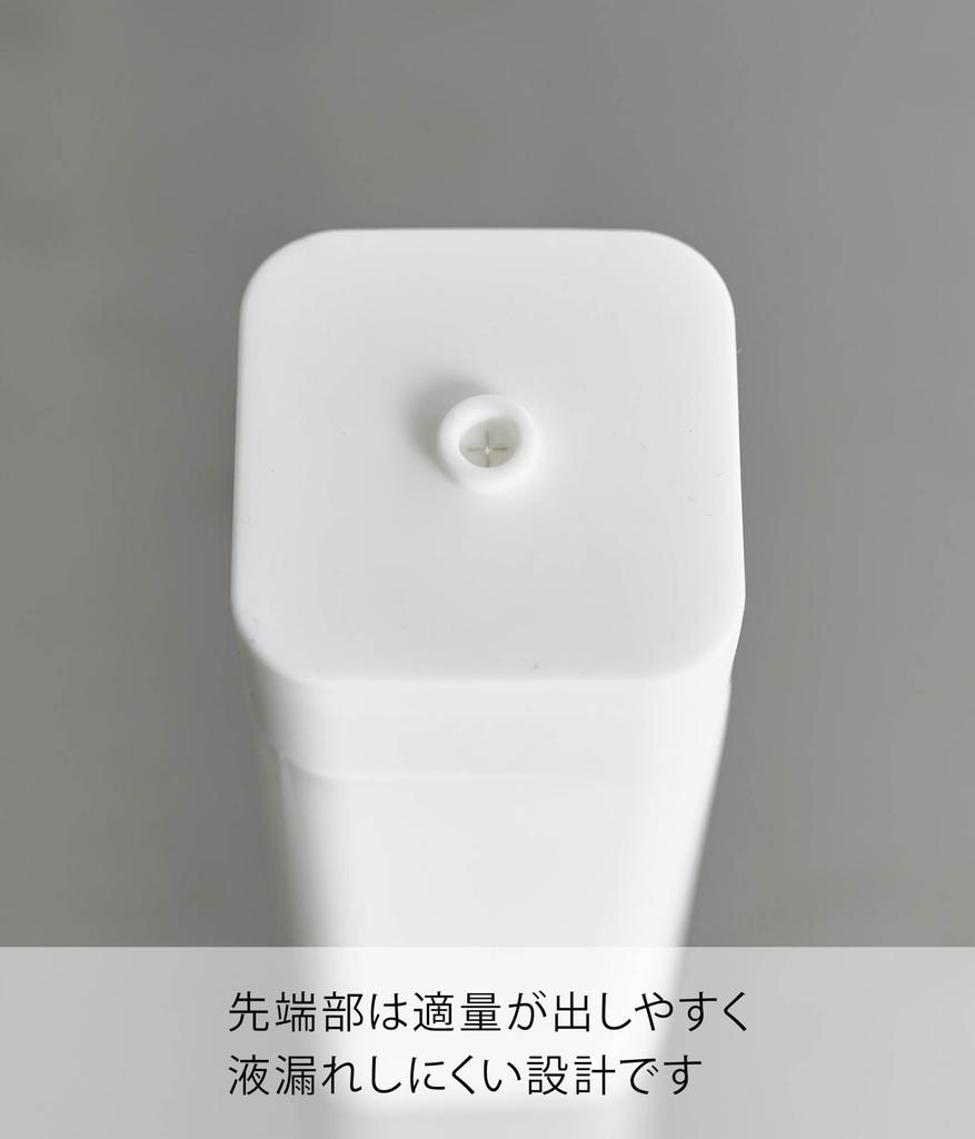 Botella de repuesto de detergente lavavajillas de silicona Yamazaki Jitsugyo, color blanco aprox.. Contenedor de recarga Tower para cocina, fácil de limpiar, 5 x 5 x 17,2 cm (ancho x profundidad x alto), 3777