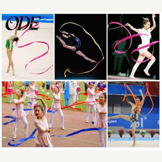 4m Gymnastik Rhythmische Sportgymnastik Ballettband Streamer Wirbelstab Zauberstab