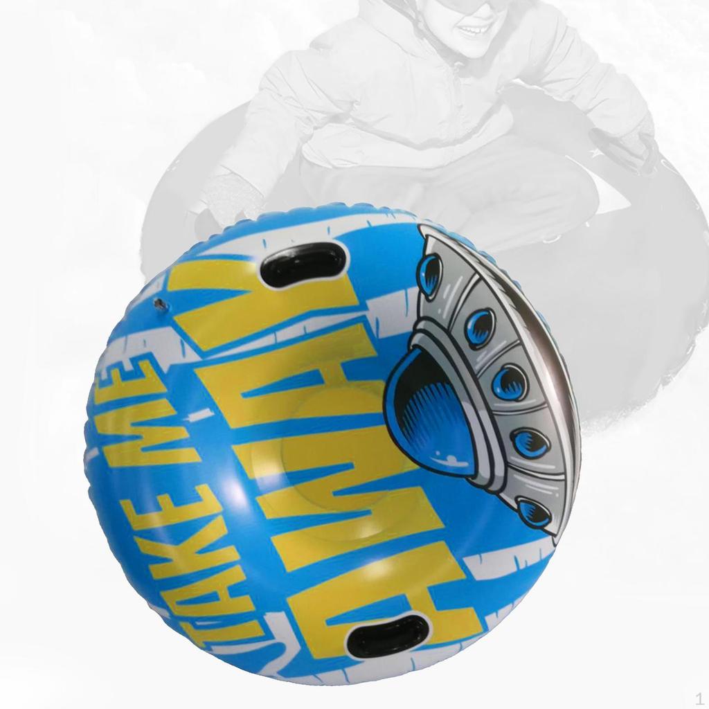 Durable PVC Snow Tube with Easy Inflation and Deflation - Perfect for Outdoor Sledding Skating