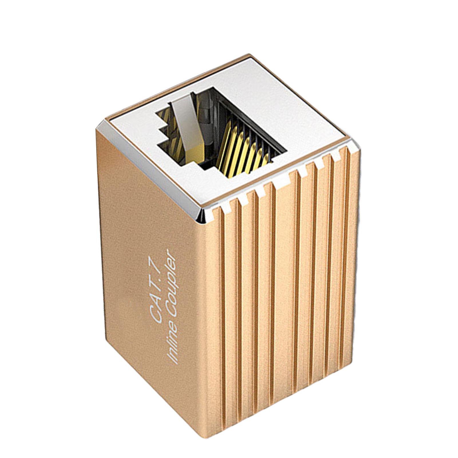 

Heavy Duty Cat7 Ethernet Extender Plugs Ethernet Cable Connectors for Seamlessly Cable Connection and Signal Stability золотий