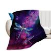 Dragonfly Throw Blanket Ultra Soft Cozy Lightweight Fuzzy Plush Flannel Fleece Blanket for Chair, Bed, Couch, Office & Travel