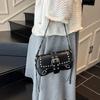 Trendy Punk Style Armpit Bag Large Capacity Underarm Bag Vintage Style Handbag Rivet Design Shoulder Bag For Women