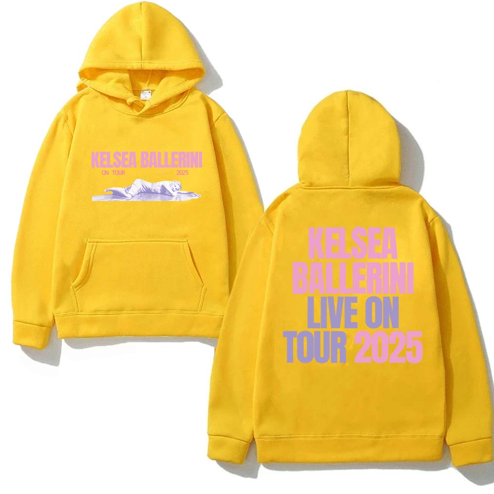 KELSEA BALLERINI LIVE ON TOUR HOODIE Kelsea Ballerini High Quality Print Harajuku Sweatshirt with Hooded Fleece Comfortable Hoody