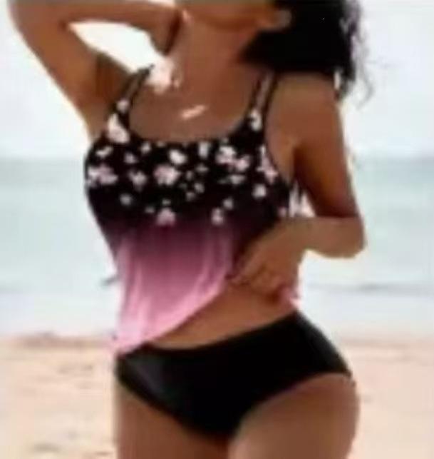 Retro-Print Badeanzug für Damen - Bermuda-Strandmode für das Meer