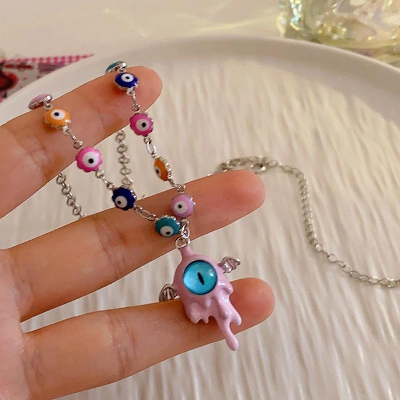 Evil Eye Necklace Evil Eye Ear Pins Sweet and Fashionable Alloy Accessories Evil Eye Jewelry for Party Wedding Daily