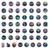 50 Waterproof Aurora Graffiti Stickers for Laptops, Suitcases, Cars & Journals