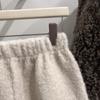 Korean High-Waisted Curly Fur A-Line Skirt - 2025 Autumn/Winter Petite Fashion, Elastic Waist, Slimming Design