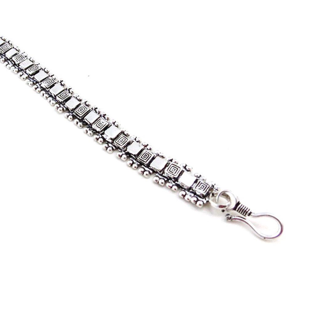 Les Trésors De Lily [H7498] - Silver 'Kilimanjaro' Designer Bracelet