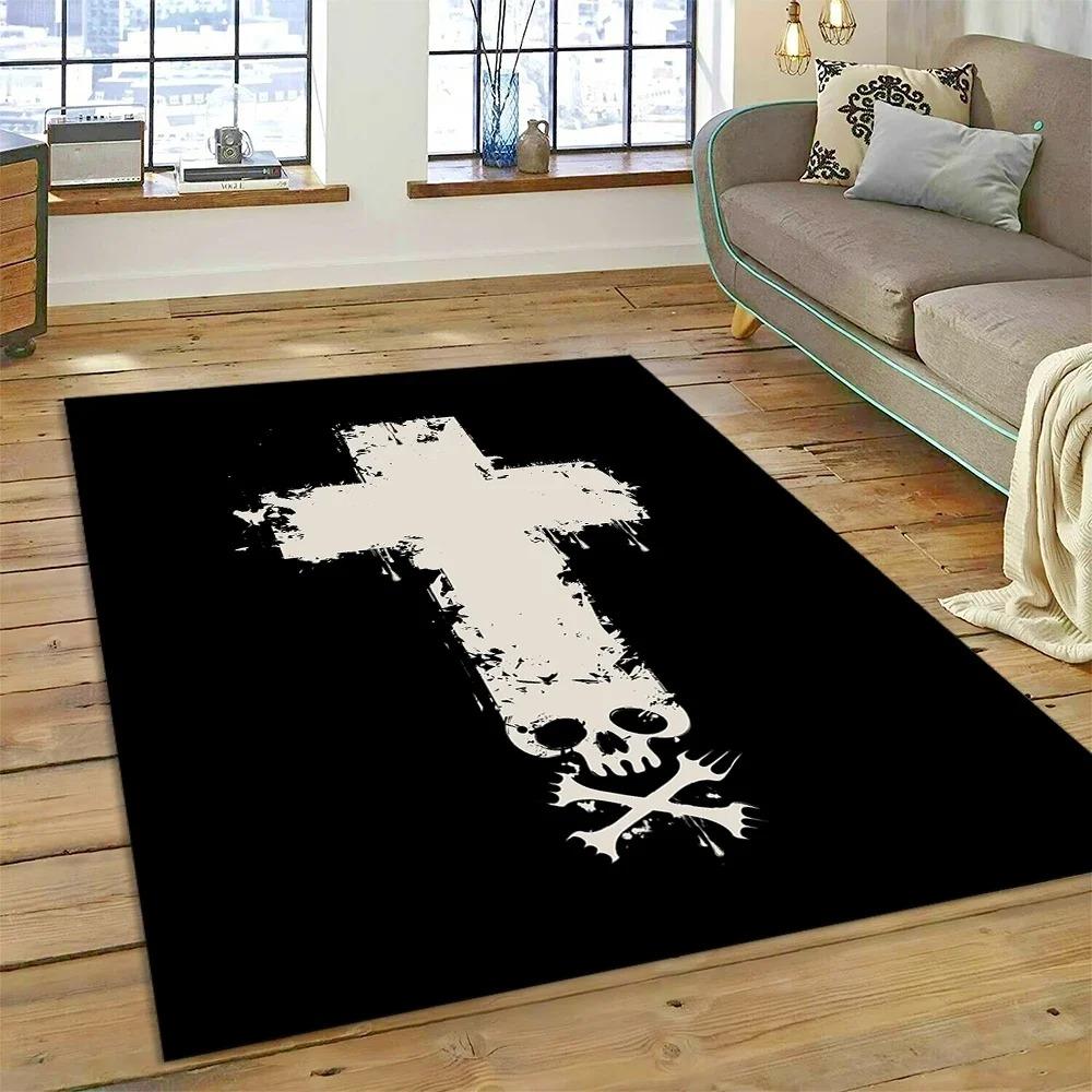 3D Pray Holy Bible Cross Jesus Carpet Rug for Bedroom Living Room Home Sofa Decoration Children Game Large Decor Floor Mat