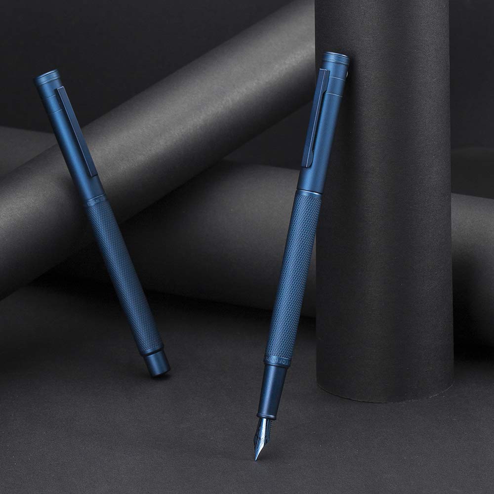 Navy Blue Kimori Fountain Fine Metal Gift Hongdian Pen, Nib, Box,