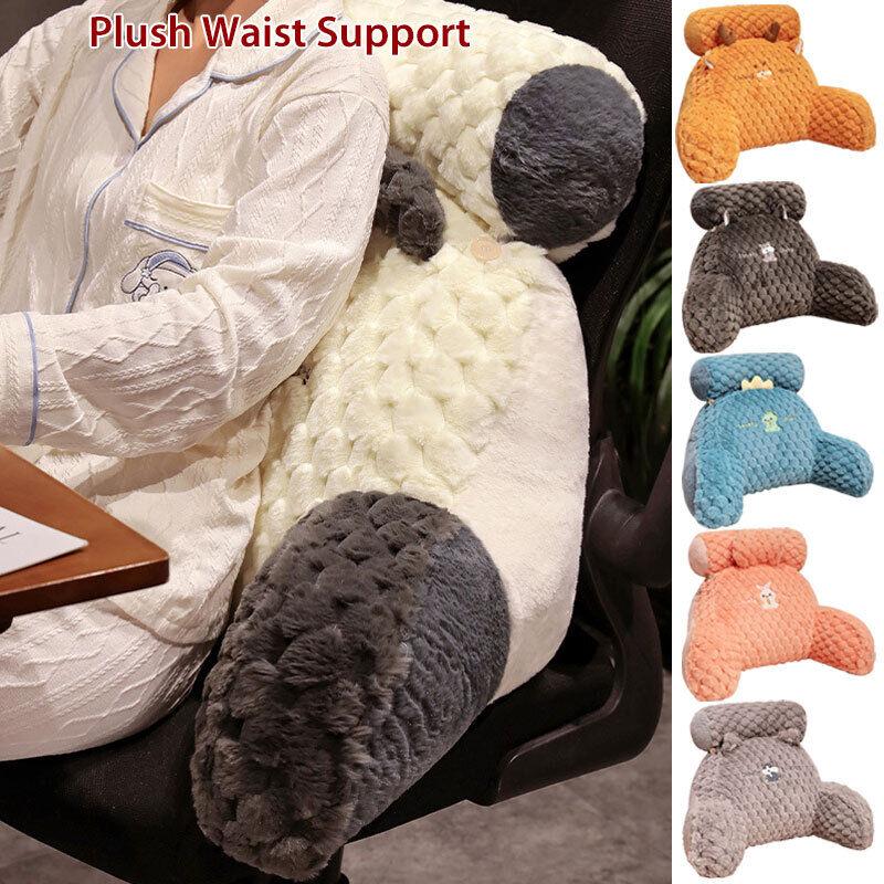 Cartoon Plush Pillow Back Cushion with Armrest Support Bed Reading Pillow Waist Living Room Big Pillow Home Decoration New
