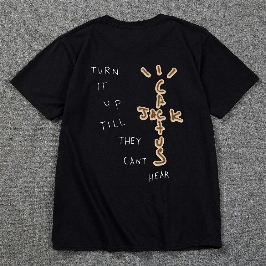 2022 Brand New Cactus Jack Luxury Unisex Cotton T Shirt Hip Hop Unisex Women Print Couple Lovers Harajuku T-Shirts Rainbow Tshirt