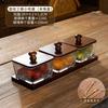 Japanese Style Vintage Divided Fruit Bowl with Lid Home Living Room Nuts Candy Biscuit Storage Bowl Square Fruit Tray Home Decor