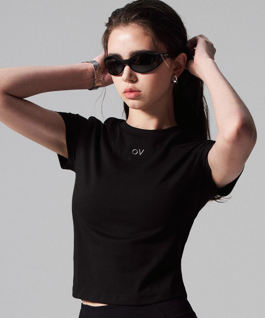 Ausdoeoboiseu (W)Ov Central Logo Baby Tee (Black)