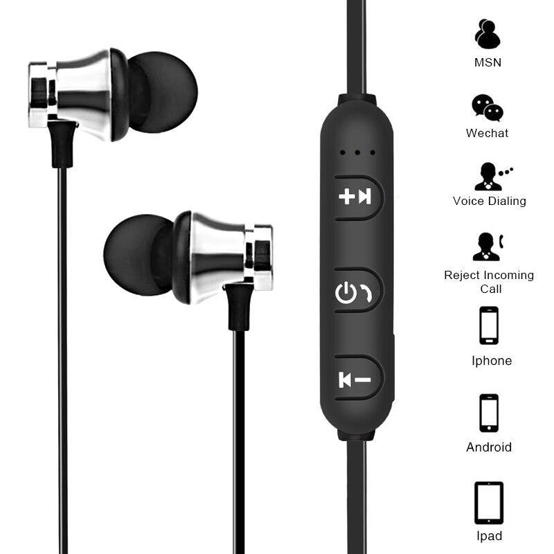 Magnetic Earphone Bluetooth-compatible 4.2 Wireless Headset In-Ear Noise Reduction Hanging Neck Headset Sports Headphones
