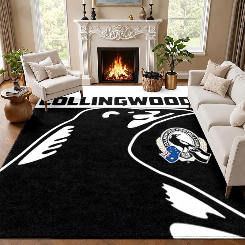 Collingwood Football Club Carpet Door Mat for Living Room or Bedroom Protective Mat Under Chair Office Decoration Christmas Gift Birthday Present