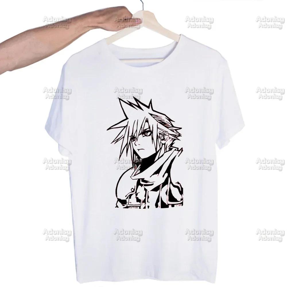 Final Fantasy 7 Fan Art Harajuku Men's Tshirt Printed Unisex Short Sleeve T-shirt Cool Cartoon Casual Male Streetwear Tops