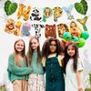 Jungle Animals Kids Birthday Party Banner Flags Decoration