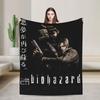 Leon The Chad Kennedy  Resident Evil Requiem Flannel Blanket Winter  Super Soft Throw Blanket for Bedspread Sofa Bed Cover
