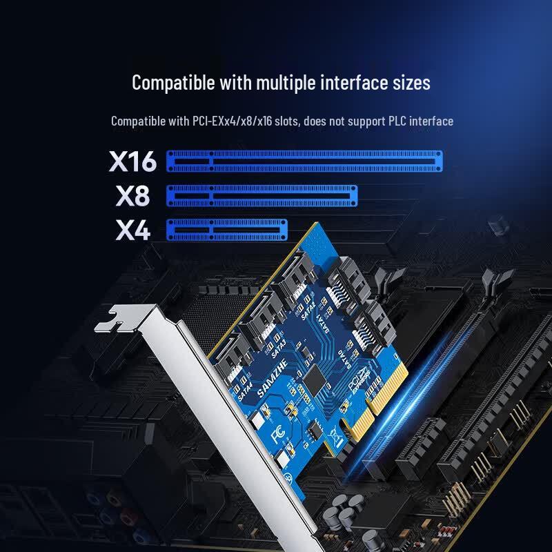 SAMZHE PEST5 PCIe to 5-Port SATA 3.0 Expansion Card (CN version)