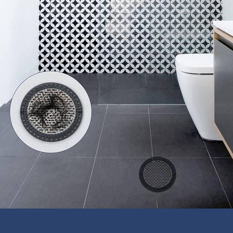 Round 304 Stainless Steel Bathroom Hair Catcher Drain Cover - Anti-Clog Hair Filter