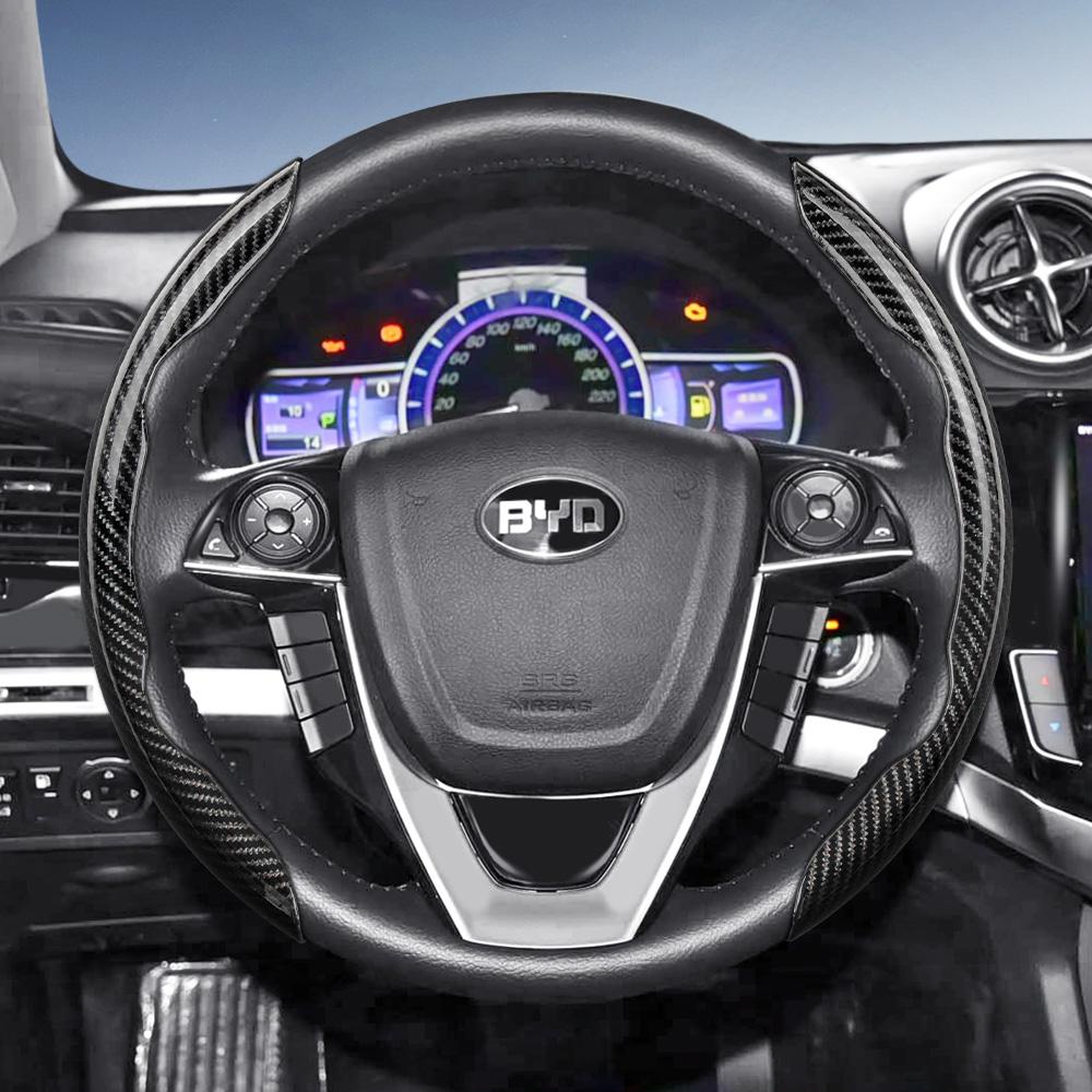 Suitable for Byd Carbon Fiber Texture Steering Wheel Cover with Segmented Quick-Release Design, Durable, for Atto 3 2 Dolphin Seal Sealion Han Song Qi