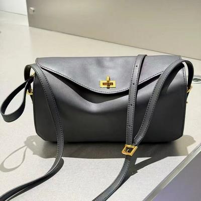 2026 Neue Leder Damen Tasche Mode Pendler Einfach Lässig Schloss Klappe Kissen Tasche