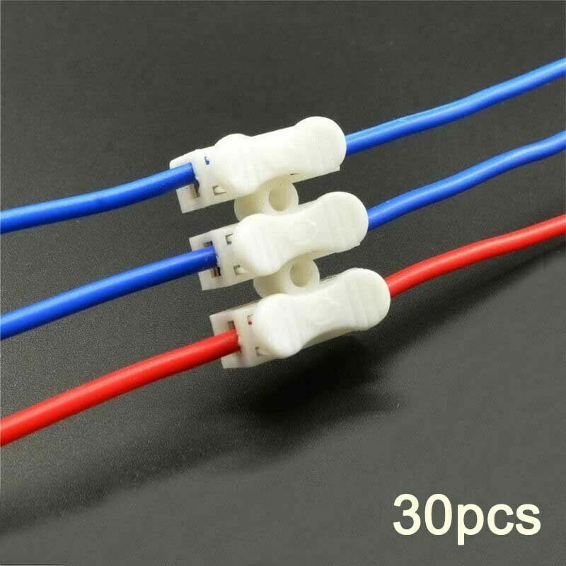 30pcs Self Locking Electrical Cable Connectors Quick Splice Lock Wire Terminals