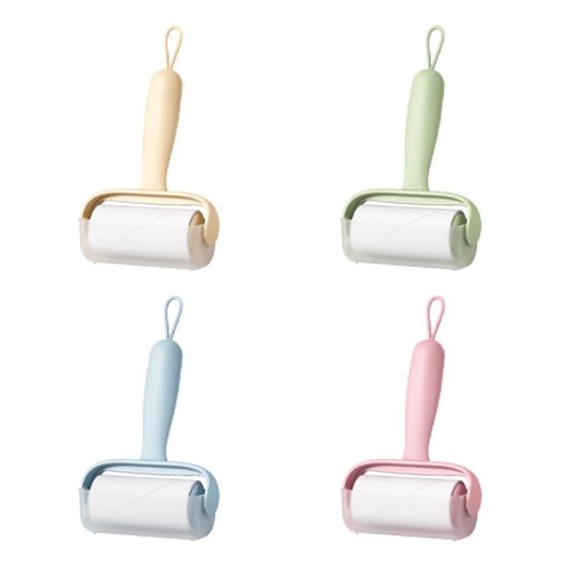 Household Hairbrush with Detachable Replaceable Roll Paper Drum - Powerful Pet Dust Removal Tool for Cleaning Clothes, Hair and Pets' Fur