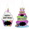 1/2pcs Boxwood Birthday Sign Colorful Birthday Decoration Pendant Birthday Cake Sign  Girls
