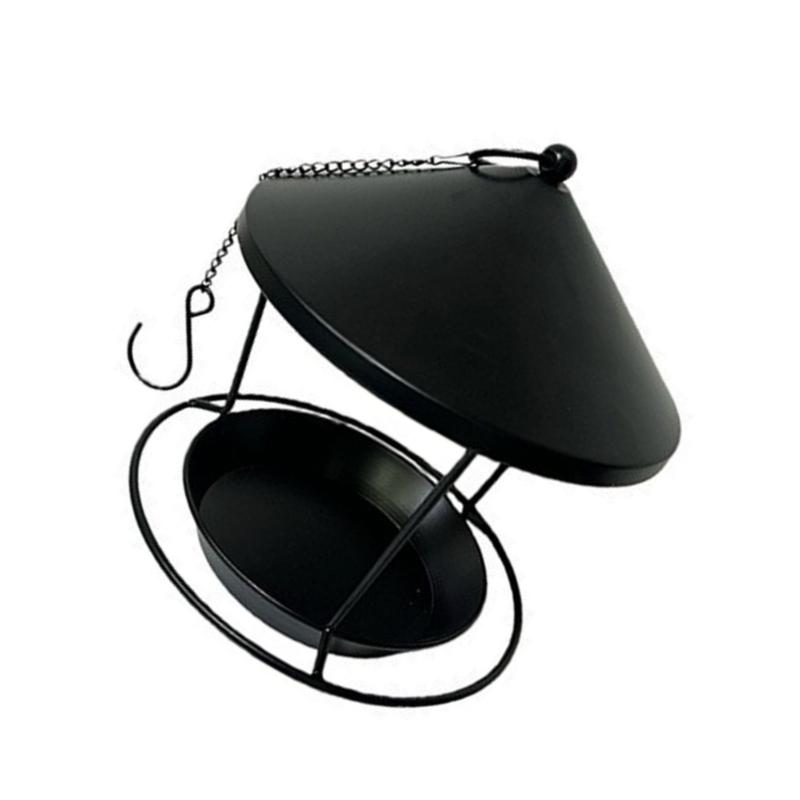 Rings Iron Hanging Bird Feeder For Garden Art Providing Simple Setups And High Capacity Bird Feeding HX6C