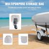 Boat Cover, 5180-5790 mm Trailerable Waterproof Boat Cover, 600D Marine Grade PU Oxford, with Motor Cover and Buckle Straps, for V-Hull, Tri-Hull,