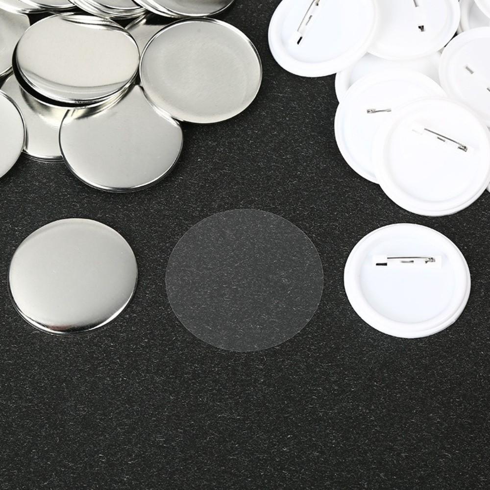 100pcs Blank Metal Brooch Clasps 25/58mm Button Maker Parts Pin Disk Pad  Brooches Jewelry