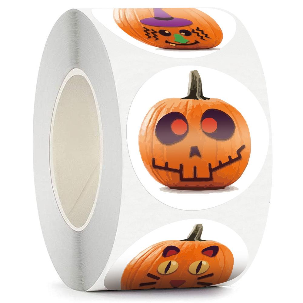 100-500Pcs High-Quality Halloween High-Quality Pumpkin High-Quality Ghost High-Quality Sticker High-Quality Packaging High-Quality Sealing