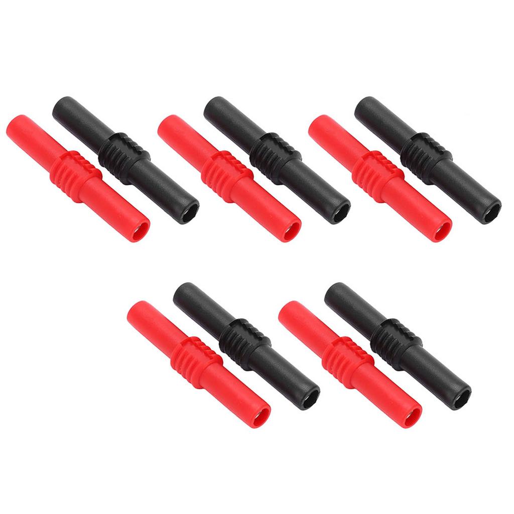 10 ks U22 4mm Banana konektor spojka PVC prodlužovací adaptér pro elektrické testování 42mm