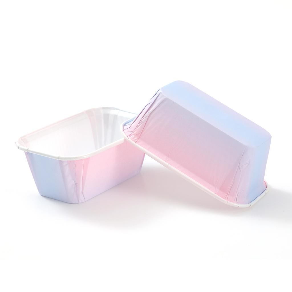 Kuchenbecher Backform, quadratisch, Einweg-Backpapier-Einsatz, Bodenblech, Brotverpackungsbox, Becher