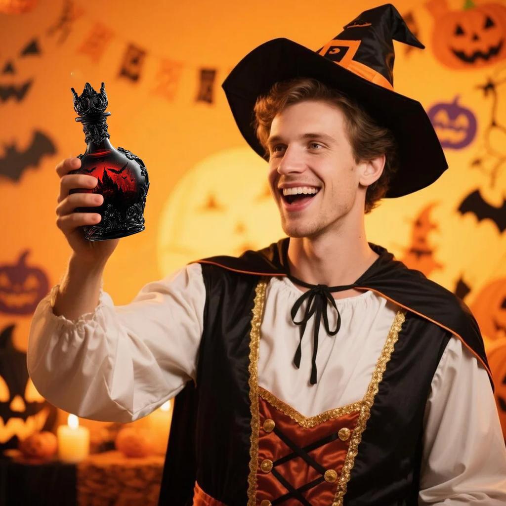 Trankstil Whiskyflasche, Gotische Whiskyflasche Weindekanter, Halloween Whiskyflasche, Perfekt für Halloween, Bar-Dekor Sammler