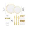 175Pcs Plastic Dinnerware Set Forks Spoon for Party Family