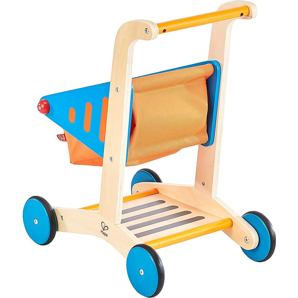 Hape Pretend Play Shopping Cart 42.8 X 50.4 X 30 Cm Ages 3 and Up Wooden Pretend Play Toy E3123