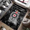 Tapis logo Partizan pour Salon Chambre Maison Décoration Canapé, Tapis de Sol Antidérapant pour Jeux d'Enfants