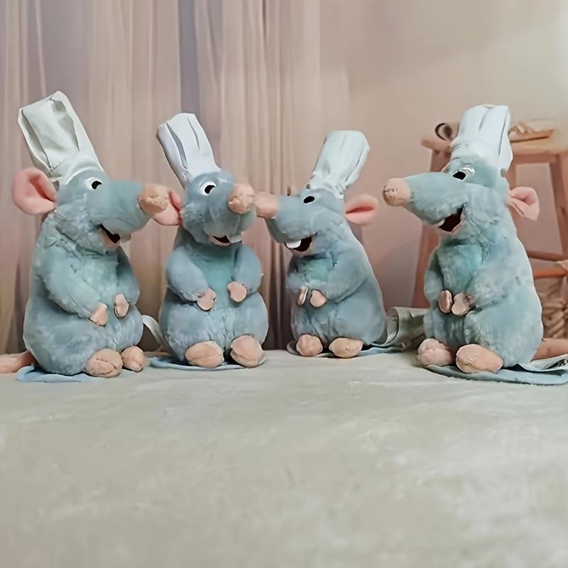 Cooking Mouse King Plush Mouse - 7Inch Soft Polyester Blend 3D Cartoon Design, Cute Chef Hat & Accents, Party Decor, Home & Office Accessory