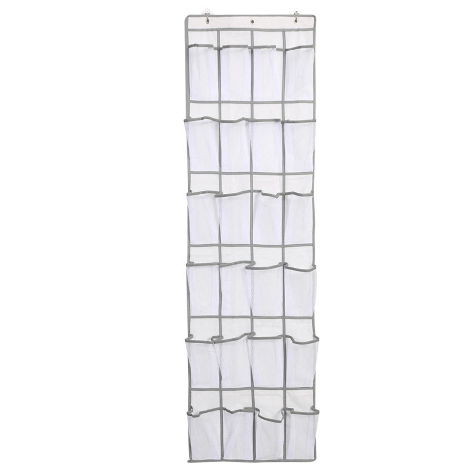 

Органайзер для обуви на 24 кармана, подвесной на дверь, из нетканого материала, для спальни, общежития, задней стороны двери белый