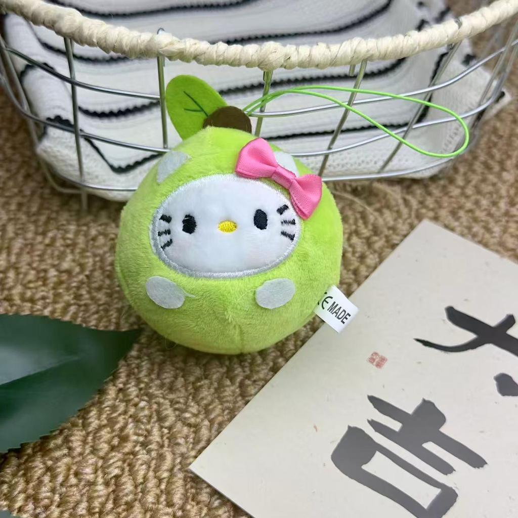 Sanrio Hello Kitty, Kuromi, and My Melody Plush Pendant Dolls - Apple KT Cat Design