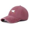 Embroidered baseball cap with goose pattern for men and women, casual and fashionable city style duckbill cap