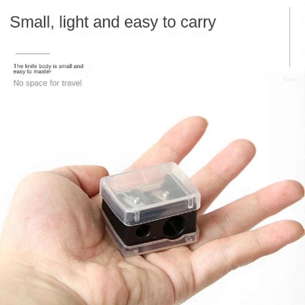 Fashion Cosmetic Pencil Sharpener 2 Holes Eyebrow Sharpener For Eyebrow Lip Liner Eyeliner Pencil
