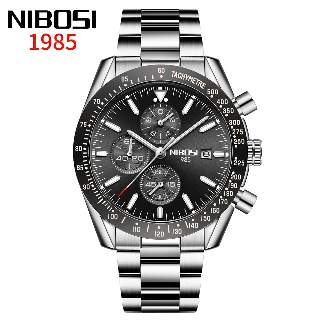 Men'S Large Dial Multi-Function Quartz Watch Luminous Waterproof Watch Men