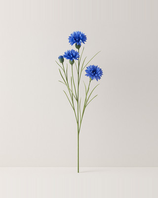 3 Forks/Bouquet Artificial Wedding Plant Silk Flower Home Cornflower Decoration Romantic Fashion
